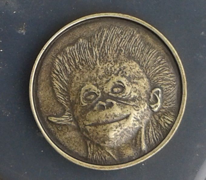 Vyražený orangutánek na minci